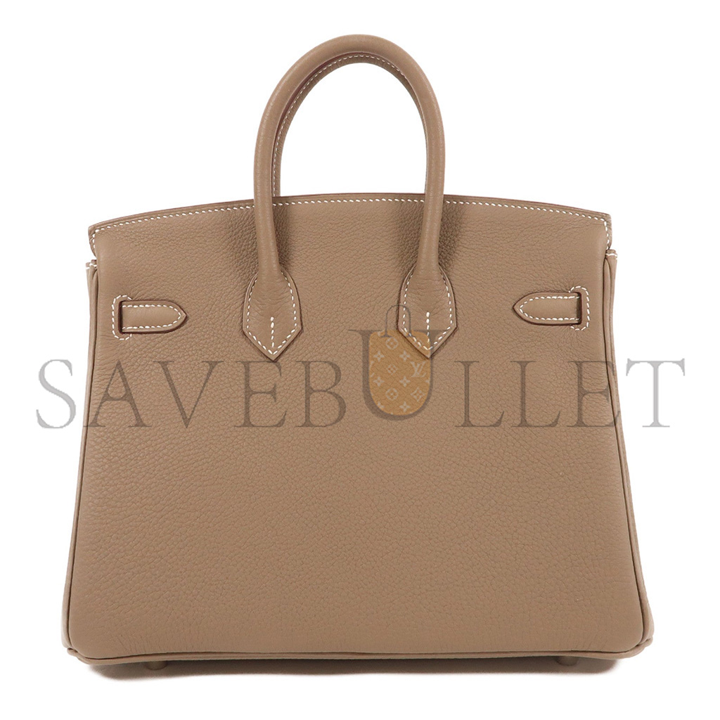 H**mes birkin 25 swift leather elephant grey gold buckle 2161400204332 (25*20*13cm)